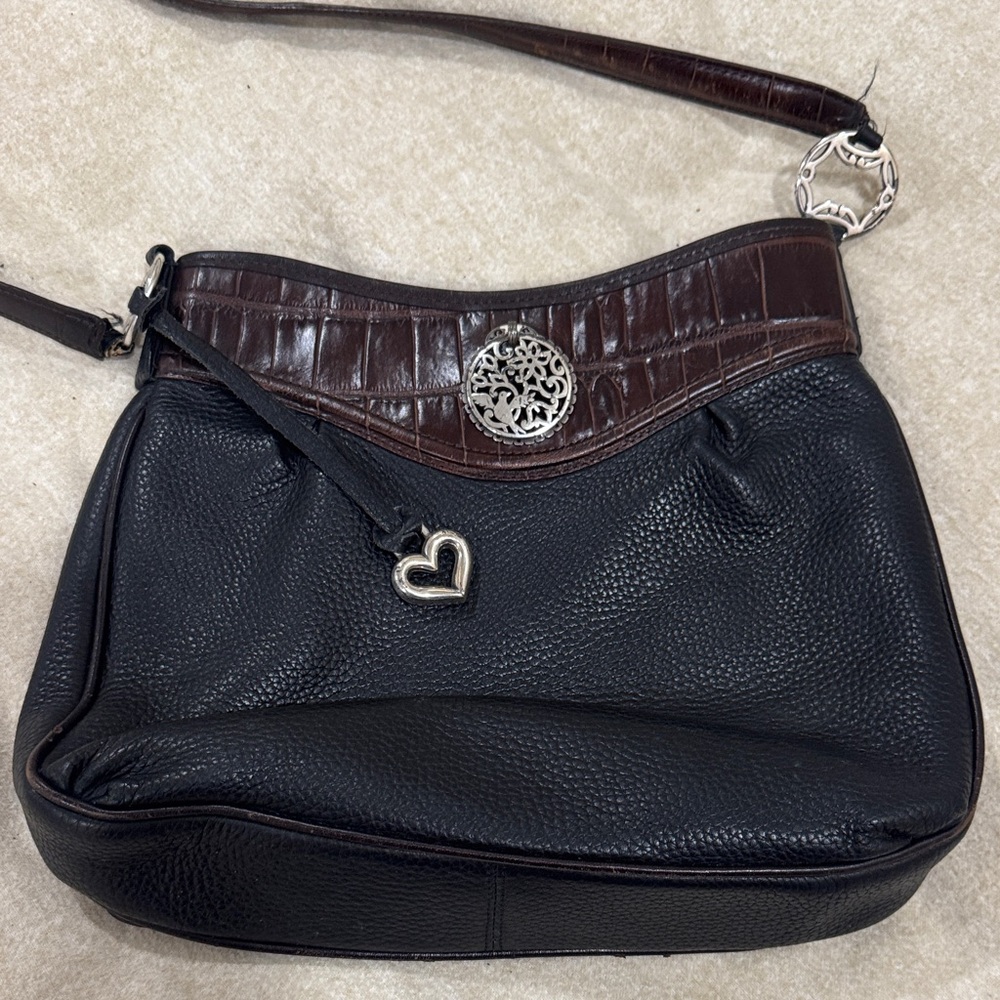 Brighton Black and Brown Shoulder Bag
